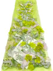 European style sequins embroidered wedding high density lace dress