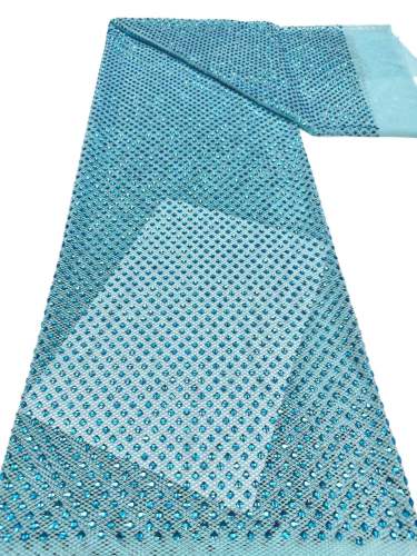 Shiny bridal tulle lace with heavy beads and pearls luxury crystal sequins lace for wedding dress