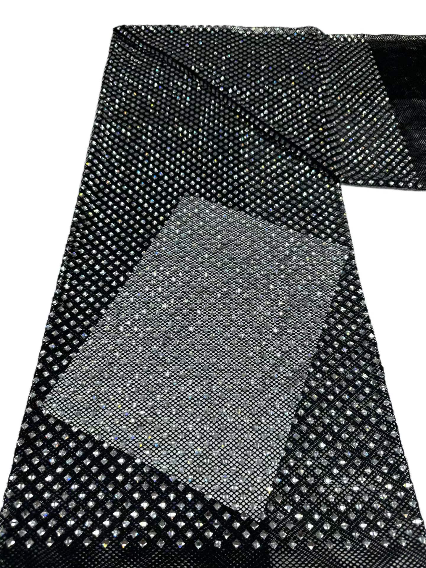 Shiny bridal tulle lace with heavy beads and pearls luxury crystal sequins lace for wedding dress