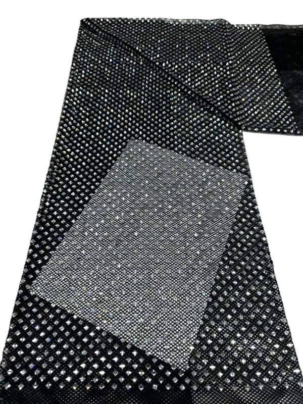 Shiny bridal tulle lace with heavy beads and pearls luxury crystal sequins lace for wedding dress
