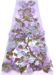 European style sequins embroidered wedding high density lace dress