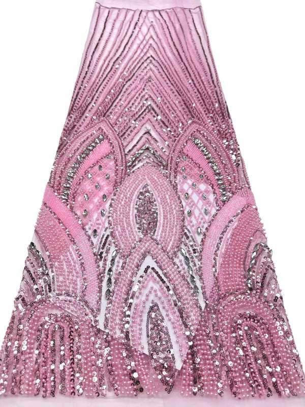 European style sequins embroidered wedding high density lace dress