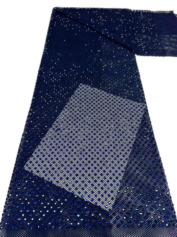 Shiny bridal tulle lace with heavy beads and pearls luxury crystal sequins lace for wedding dress