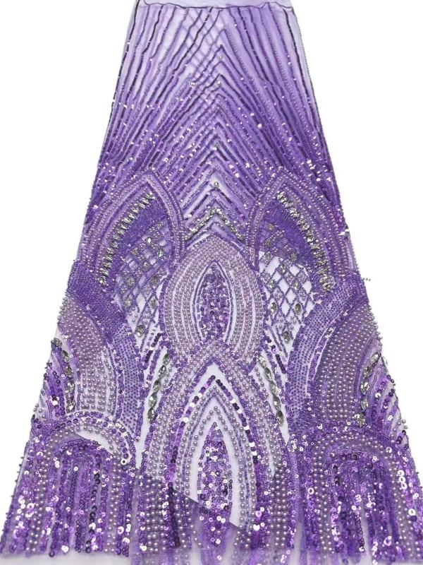 European style sequins embroidered wedding high density lace dress