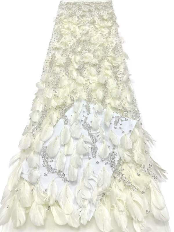 Hot-sale French textiles embroidery with sequin lace fabric suitable for sublimation