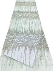 European style sequins embroidered wedding high density lace dress