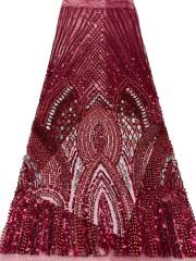 European style sequins embroidered wedding high density lace dress