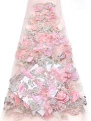 European style sequins embroidered wedding high density lace dress