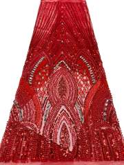 European style sequins embroidered wedding high density lace dress