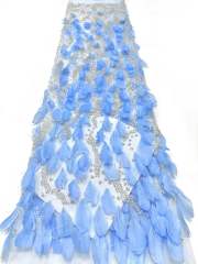 Hot-sale French textiles embroidery with sequin lace fabric suitable for sublimation