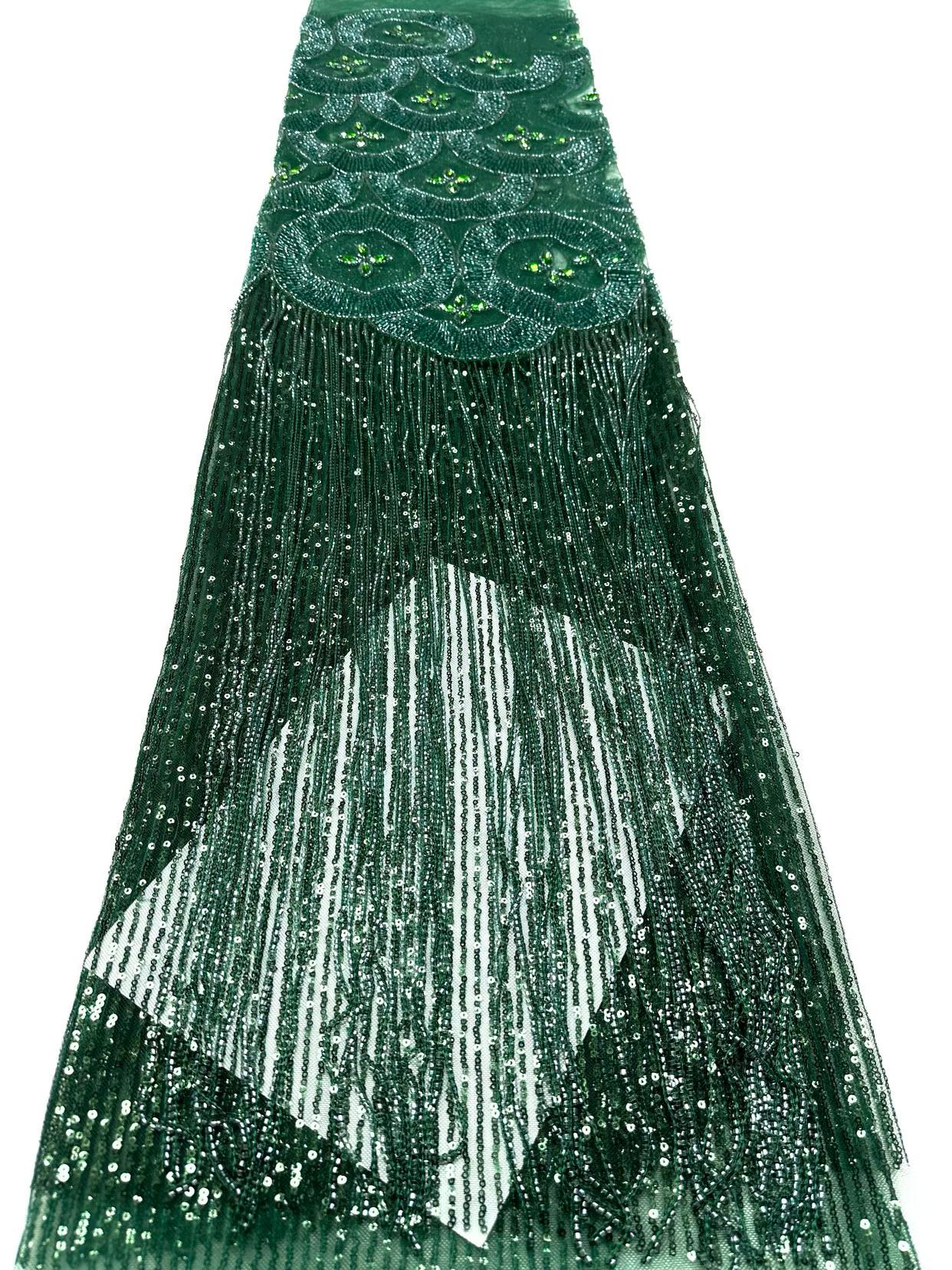 Hot-sale French textiles embroidery with sequin lace fabric suitable for sublimation