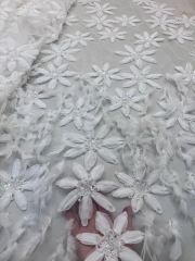 European style sequins embroidered wedding high density lace dress