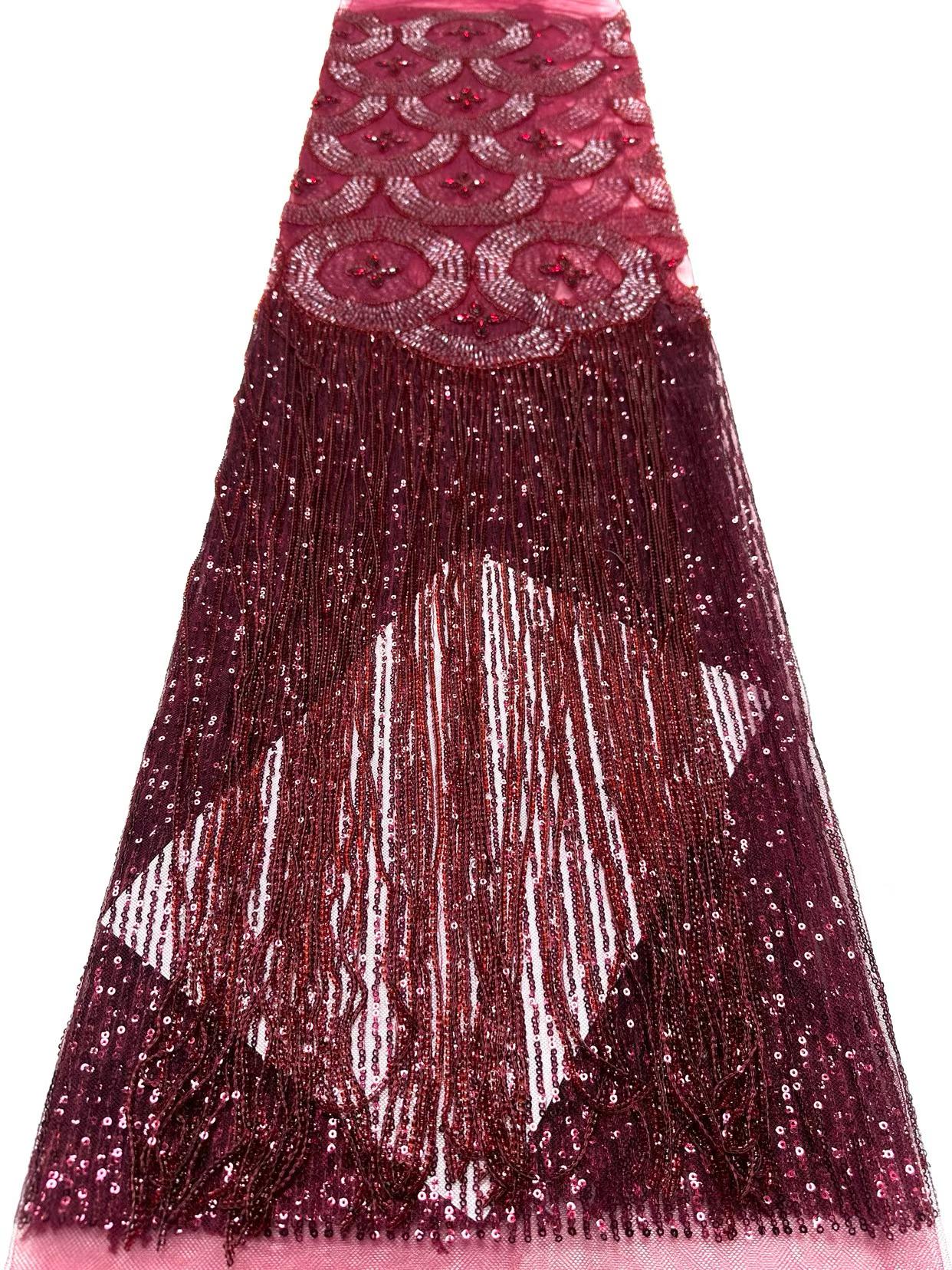 Hot-sale French textiles embroidery with sequin lace fabric suitable for sublimation