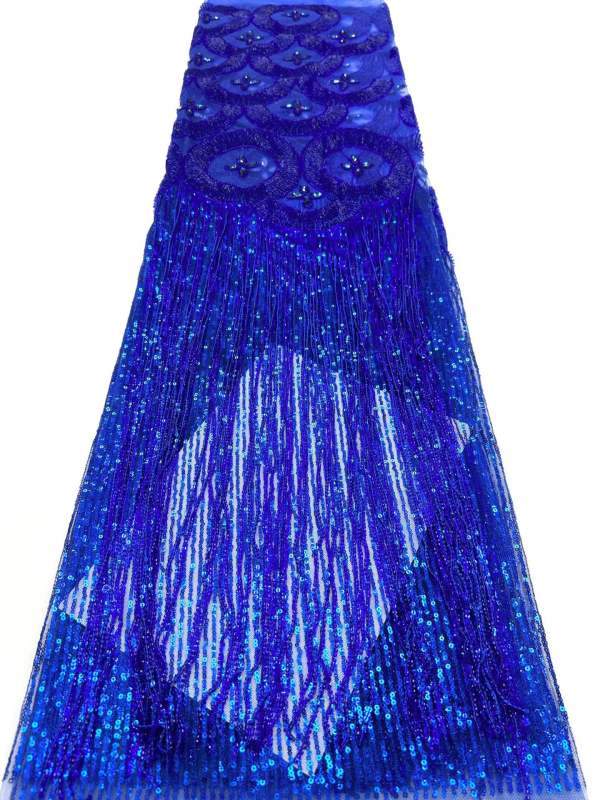 Hot-sale French textiles embroidery with sequin lace fabric suitable for sublimation