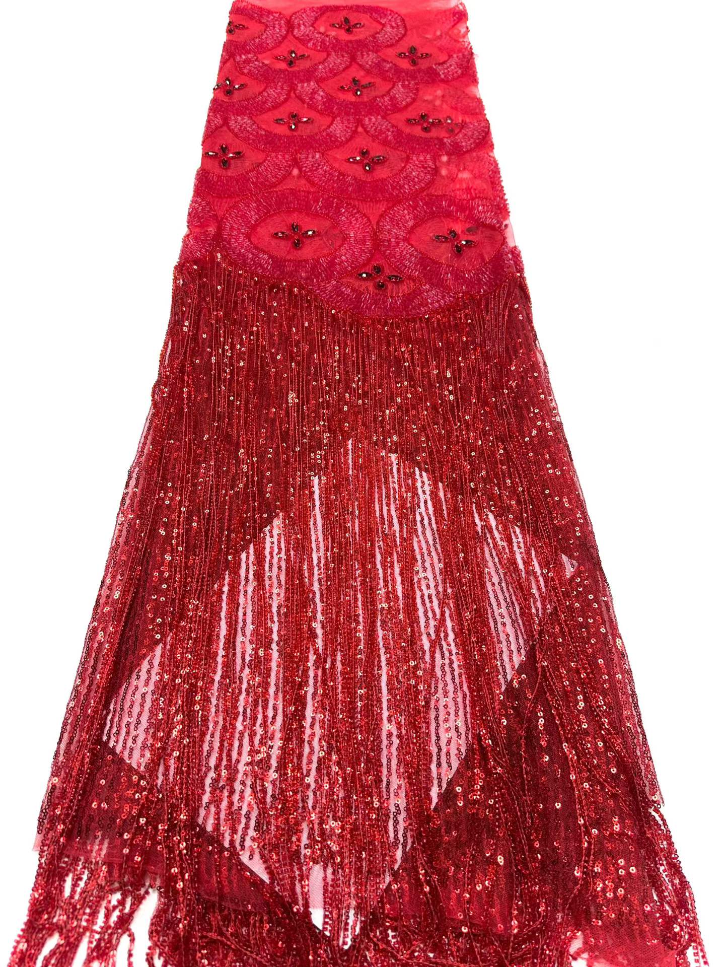 Hot-sale French textiles embroidery with sequin lace fabric suitable for sublimation