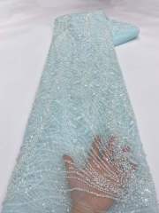 European style sequins embroidered wedding high density lace dress