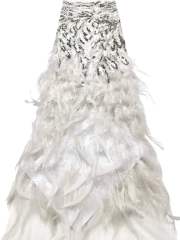 Affordable high quality lace fabric with beads pearls and sequins wedding dress lace fabric