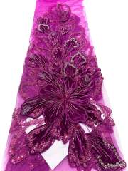 Affordable high quality lace fabric with beads pearls and sequins wedding dress lace fabric