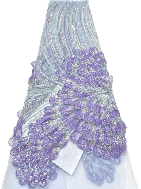 Affordable high quality lace fabric with beads pearls and sequins wedding dress lace fabric