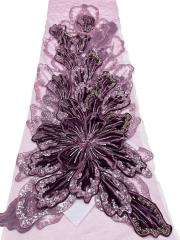 Affordable high quality lace fabric with beads pearls and sequins wedding dress lace fabric