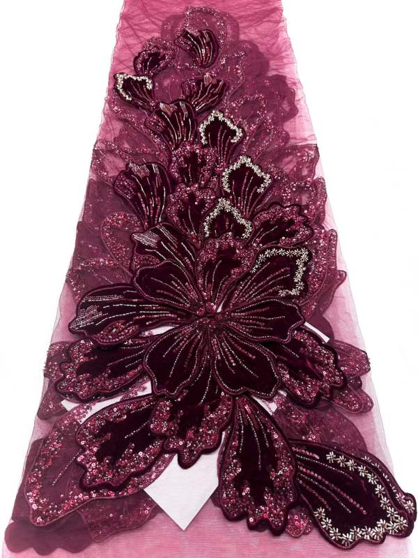 Affordable high quality lace fabric with beads pearls and sequins wedding dress lace fabric