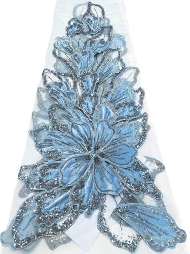 Affordable high quality lace fabric with beads pearls and sequins wedding dress lace fabric