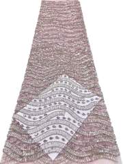 Affordable high quality lace fabric with beads pearls and sequins wedding dress lace fabric