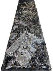 Affordable high quality lace fabric with beads pearls and sequins wedding dress lace fabric