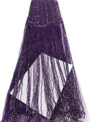 Affordable high quality lace fabric with beads pearls and sequins wedding dress lace fabric