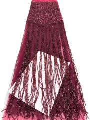 Affordable high quality lace fabric with beads pearls and sequins wedding dress lace fabric