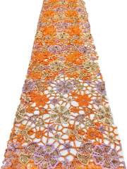 Affordable high quality lace fabric with beads pearls and sequins wedding dress lace fabric