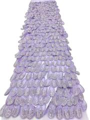 Affordable high quality lace fabric with beads pearls and sequins wedding dress lace fabric