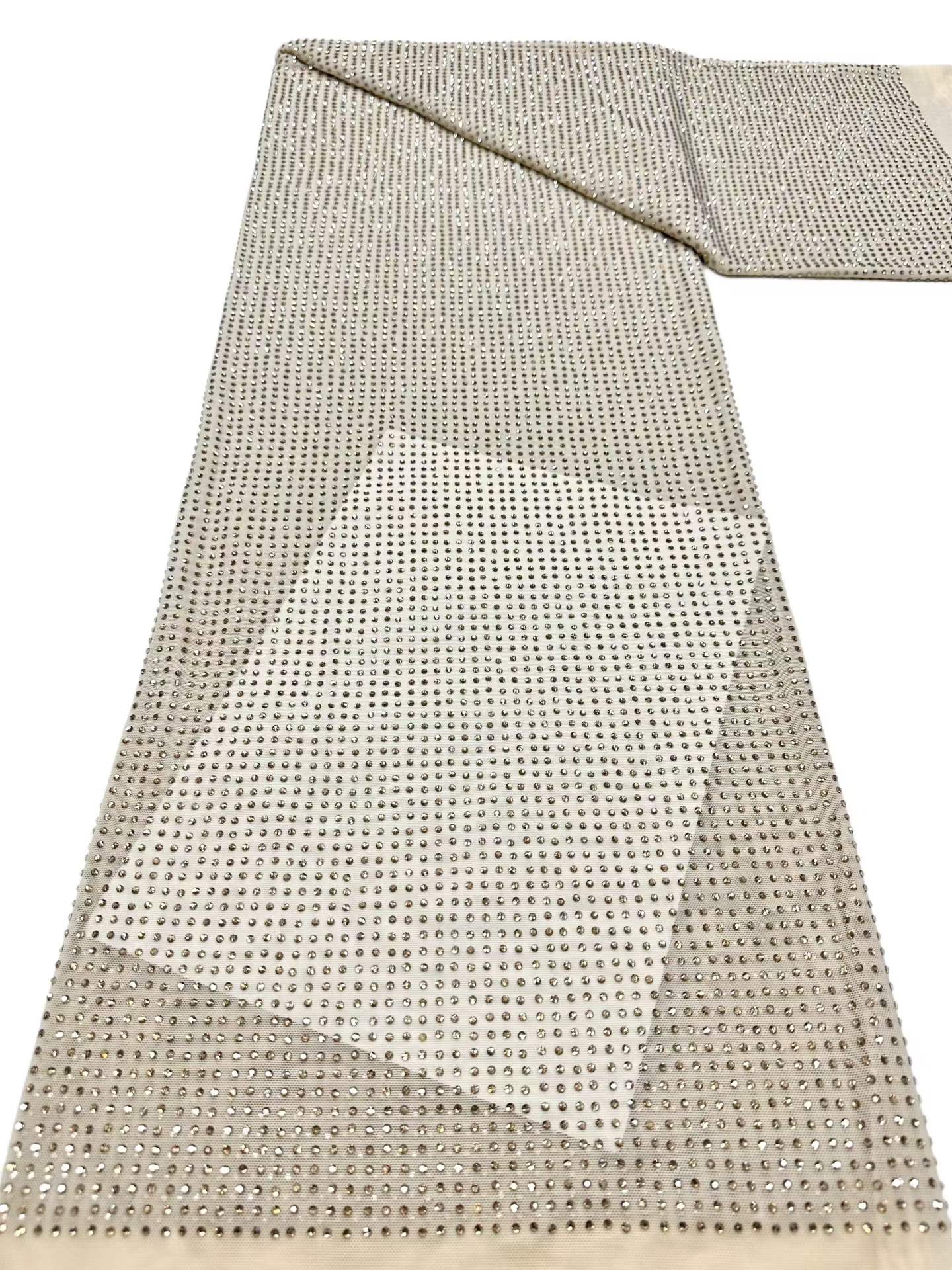Affordable high quality lace fabric with beads pearls and sequins wedding dress lace fabric