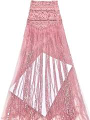 Affordable high quality lace fabric with beads pearls and sequins wedding dress lace fabric