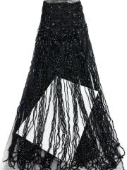 Affordable high quality lace fabric with beads pearls and sequins wedding dress lace fabric