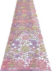 Affordable high quality lace fabric with beads pearls and sequins wedding dress lace fabric