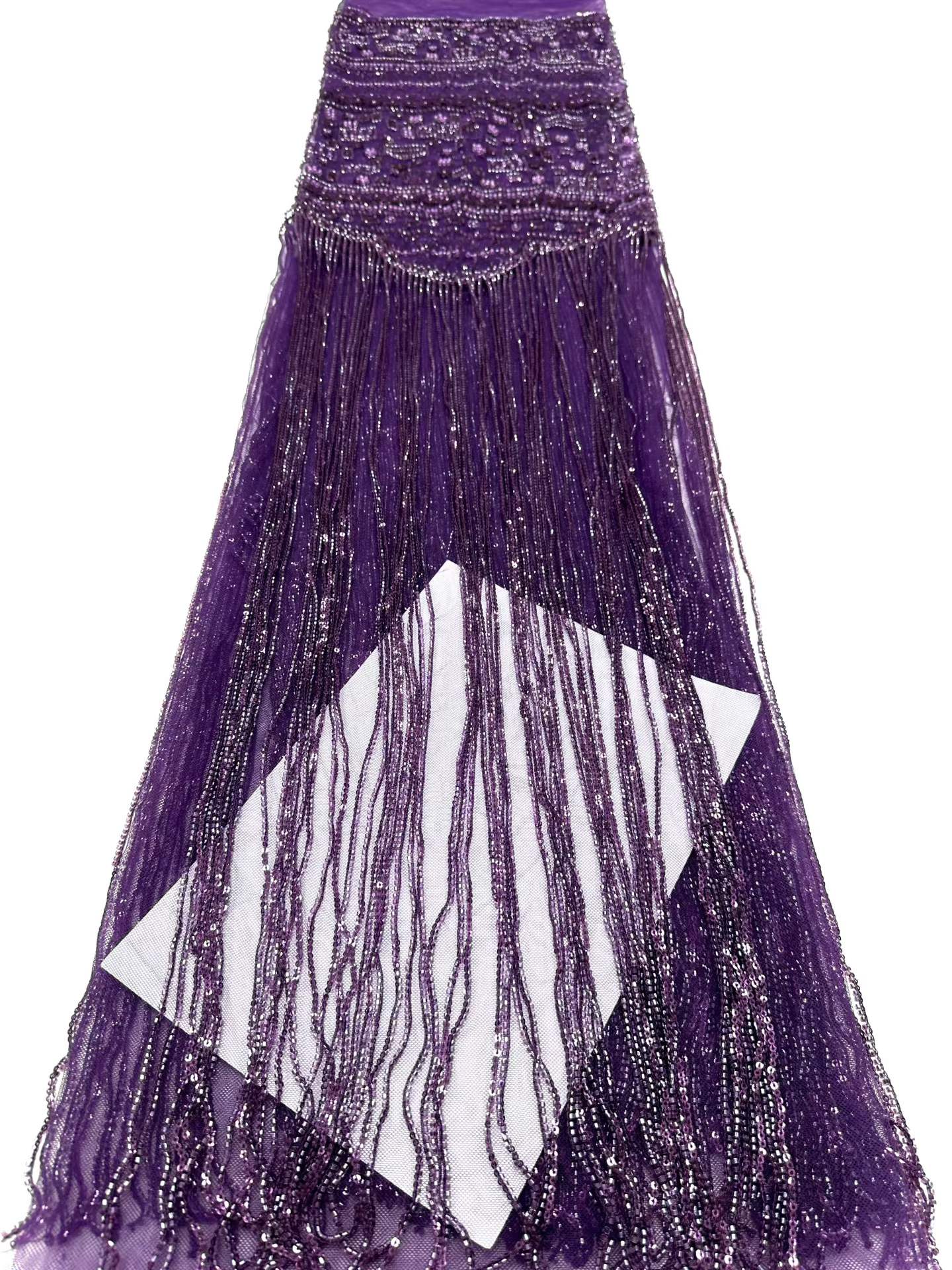 Affordable high quality lace fabric with beads pearls and sequins wedding dress lace fabric