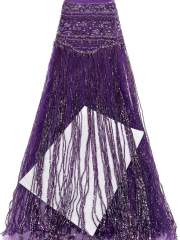 Affordable high quality lace fabric with beads pearls and sequins wedding dress lace fabric