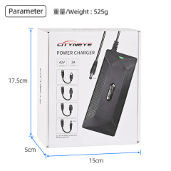 New Design Certificated 42V 2A Electric Scooter Charger for Scooter Motorcycle E-bike Accessories lithium Battery Charger
