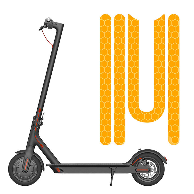 4 Uds cubiertas de neumáticos de rueda trasera delantera carcasa protectora pegatinas reflectantes para patinete eléctrico Xiaomi M365