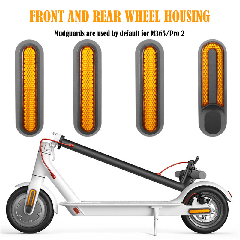 Couverture de roue arrière avant protéger la coque avec des autocollants réfléchissants pour Xiaomi M365 Pro Pro2 accessoires de remplacement de Scooter électrique