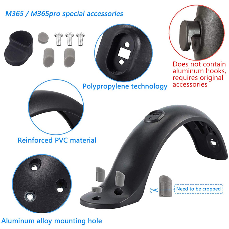 Elektroroller Anti-Verschleiß-Schutzblech hinten mit Haken für Xiaomi M365 Pro Scooter Zubehör