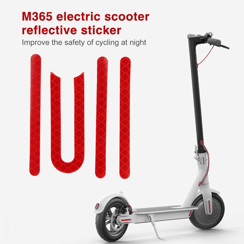 4 Uds cubiertas de neumáticos de rueda trasera delantera carcasa protectora pegatinas reflectantes para patinete eléctrico Xiaomi M365