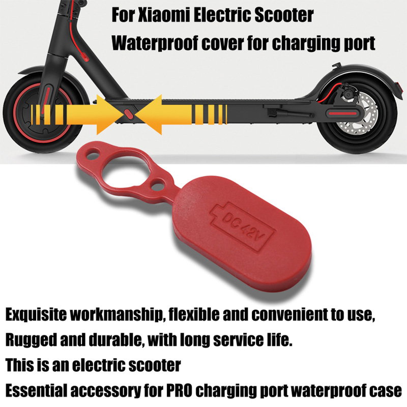 Puerto de carga Tapón de goma antipolvo para scooter eléctrico Xiaomi M365