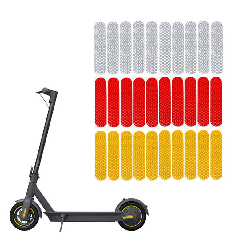 Pegatina reflectante para Ninebot Max G30 M365 Kickscooter, pegatinas de advertencia para patinete eléctrico, accesorios