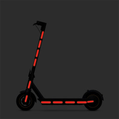 Pegatina reflectante para Ninebot Max G30 M365 Kickscooter, pegatinas de advertencia para patinete eléctrico, accesorios