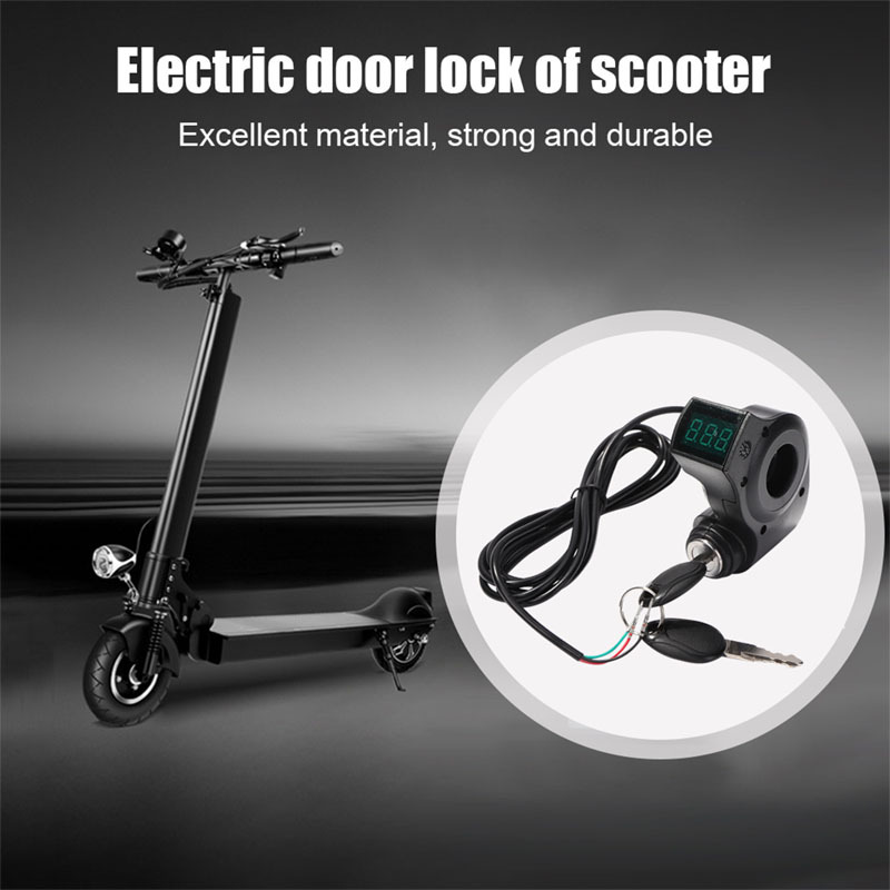 Electric Scooter Voltmeter Digital Voltage Display Switch Power with Key Lock For Kugoo M4 Accessories