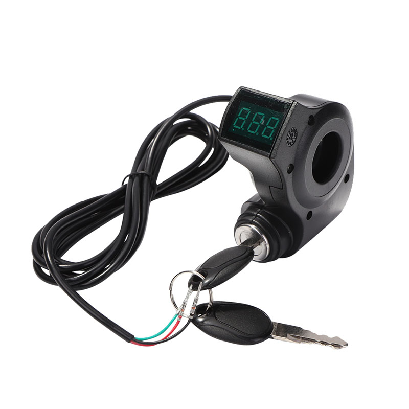 Electric Scooter Voltmeter Digital Voltage Display Switch Power with Key Lock For Kugoo M4 Accessories