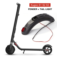 Accesorio de repuesto para patinete guardabarros trasero para Kugoo S3 con tornillos y luz trasera