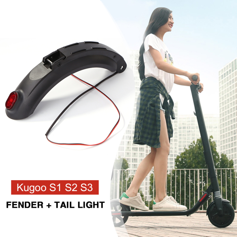 Accesorio de repuesto para patinete guardabarros trasero para Kugoo S3 con tornillos y luz trasera